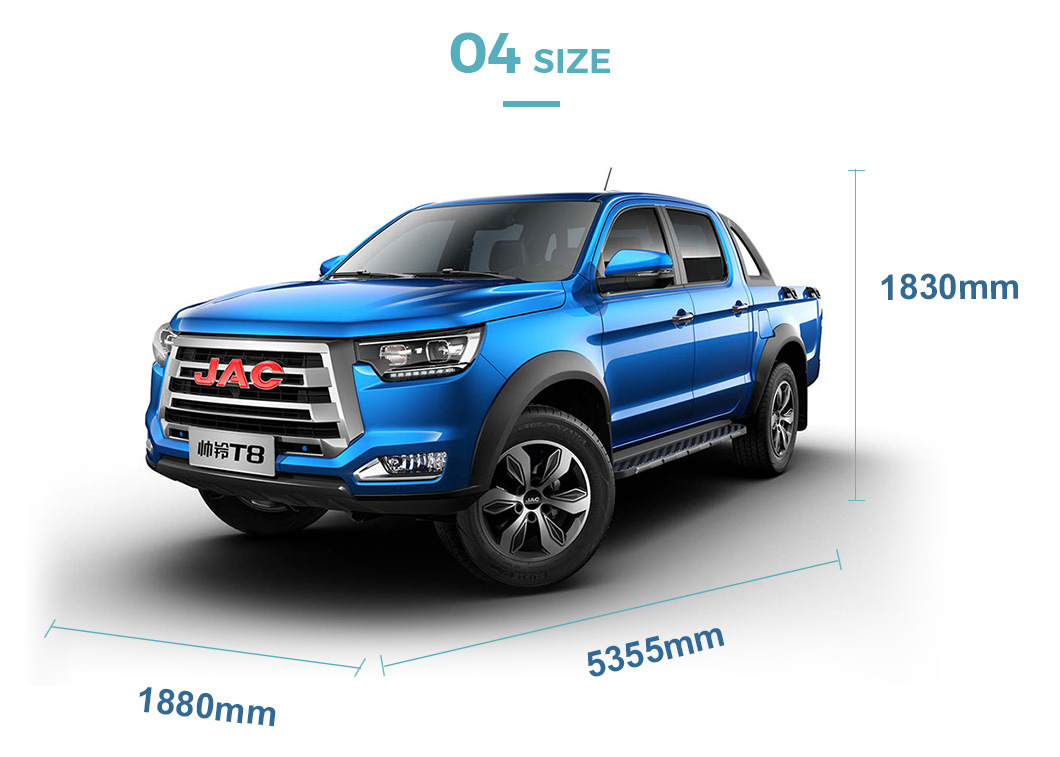 Deposit 2023 4WD JAC T8 PRO Pickup Truck Cheap Price Chinese Pick up Hotsale Model