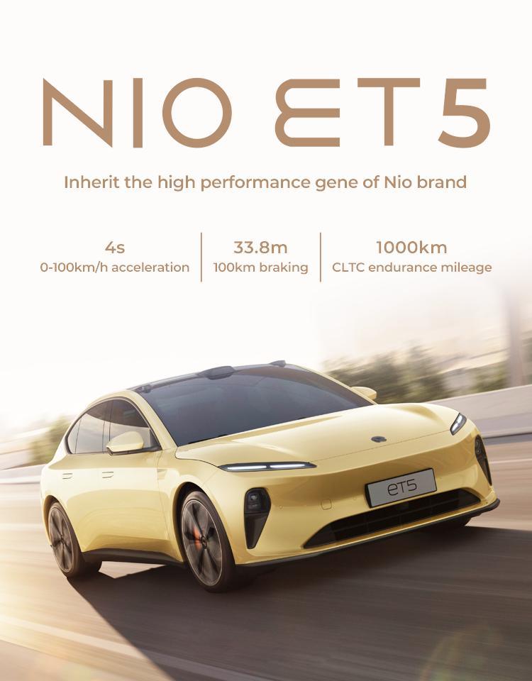 Comfortable Maximum Range 550km Environment Protection 0km Used EV Car Nio Et5 with Fast Charging