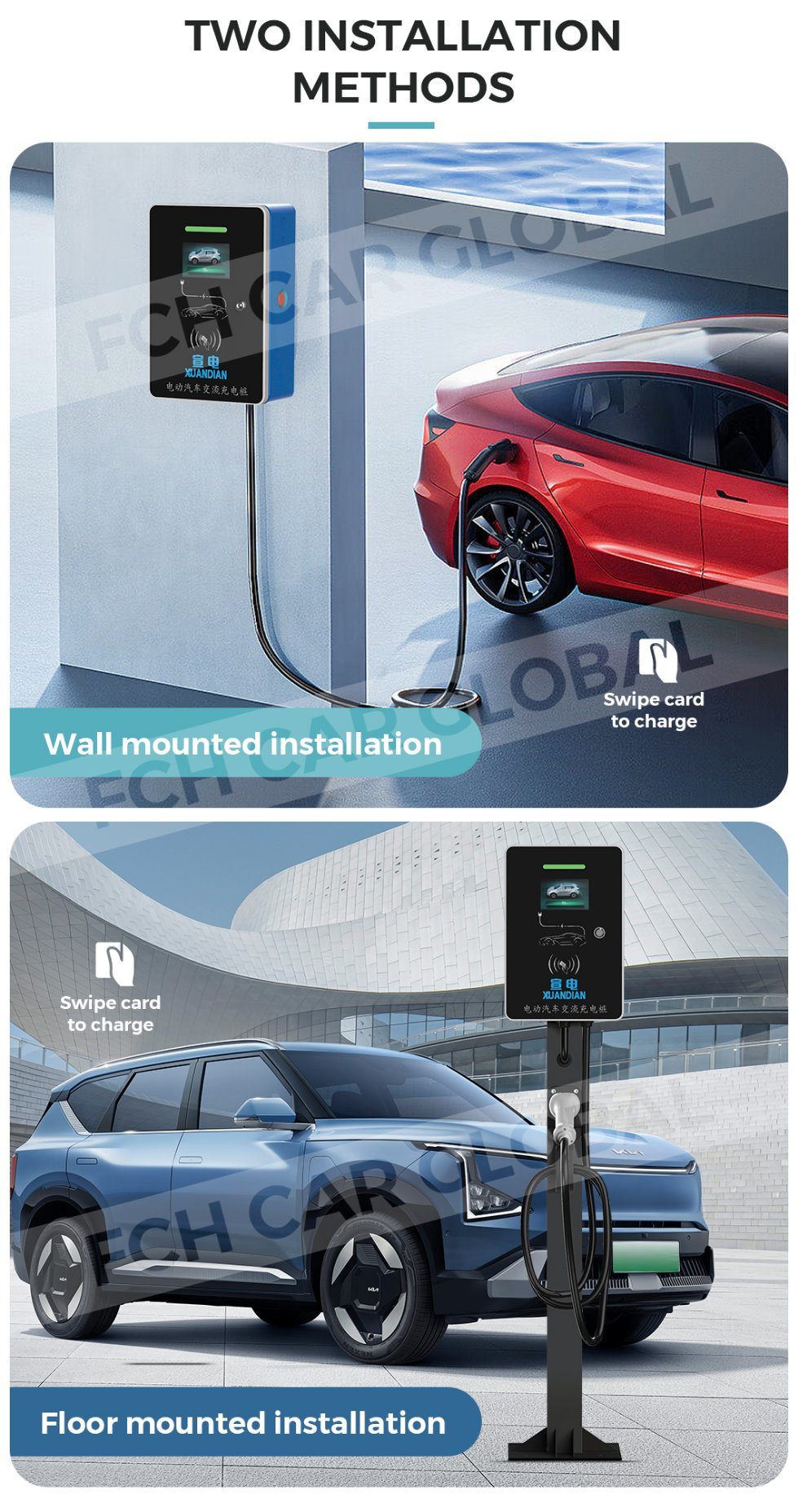 Fast Electric Car EV Charger Charging Station EV Charging Stations 50A Charger for Electric Cars