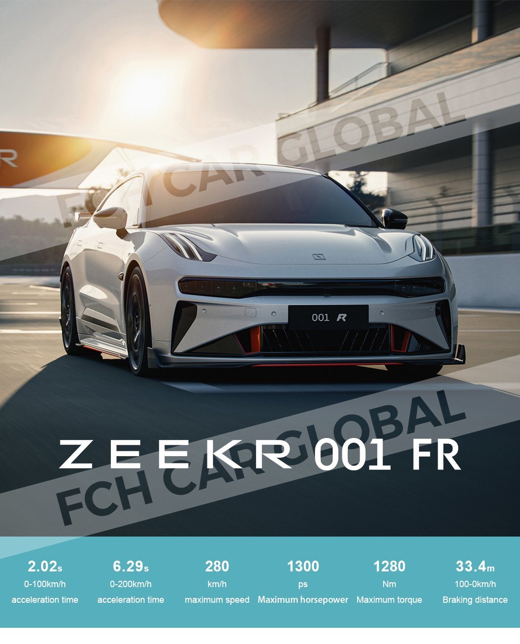 New Zeekr 001 Model Fr 4WD Edition Z-Sport 100kwh 5 Seats 0.25h Fast Charging with High Performance