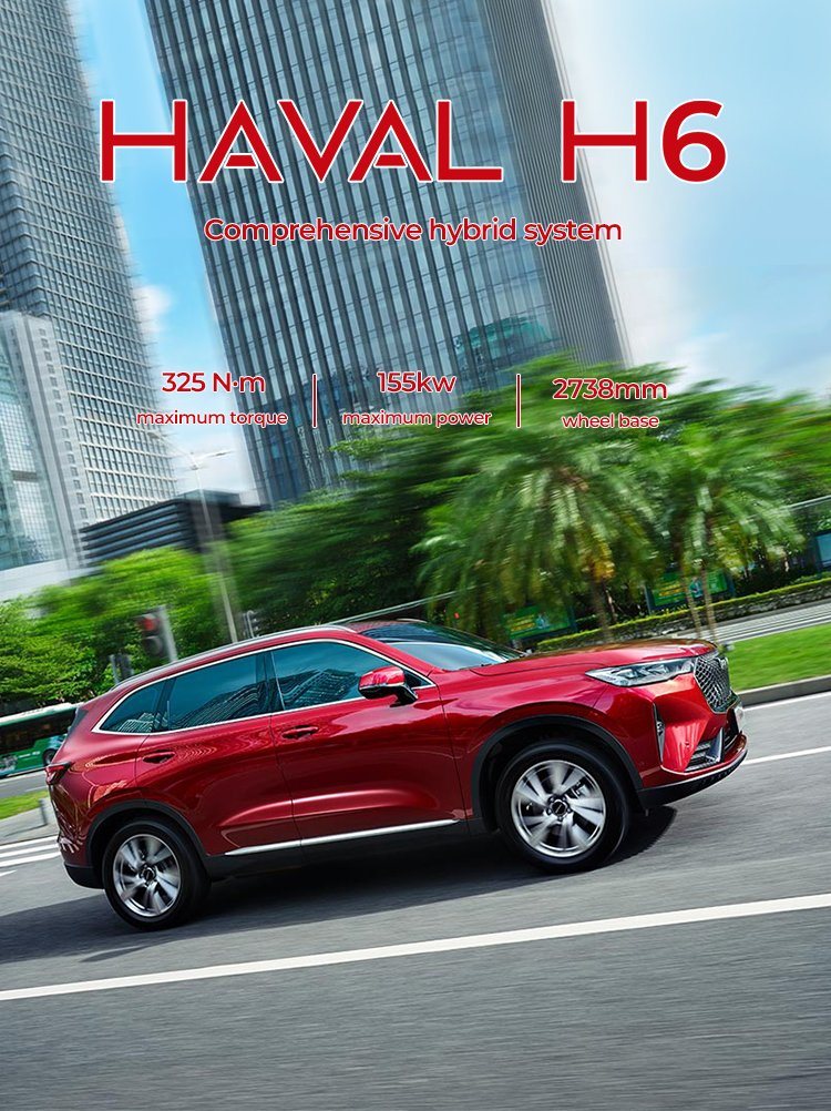 Hot Sell Havel H6 2.0t 124kw 169PS H6 Havel SUV Gasoline Automatic New Cars Haval for Whole Sale