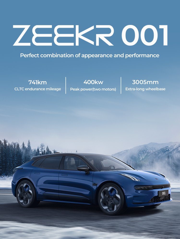 Zeekr 001 Long Battery Life Left-Hand Drive Used Electric Vehicles for Adult