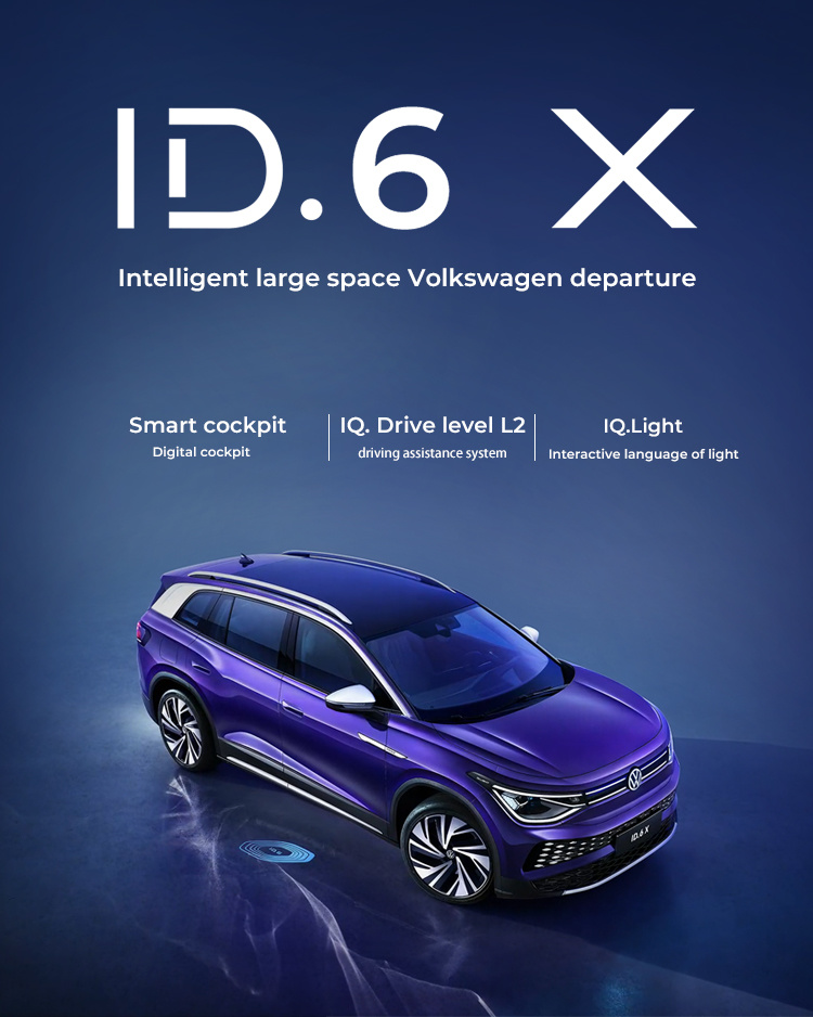 New 2023 used Volkswagen SUV ID 6 Crozz EV 7 Seats Chinese Car with High Performance