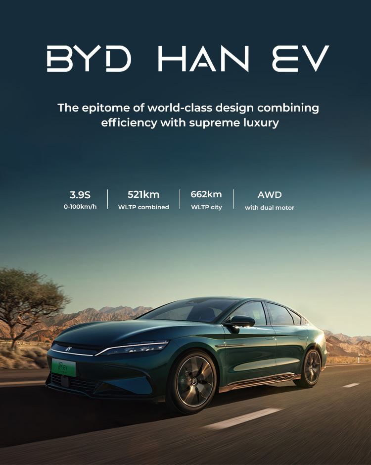 Ready to Ship 2022 New Brand Power Battery Electric Car for Byd Han