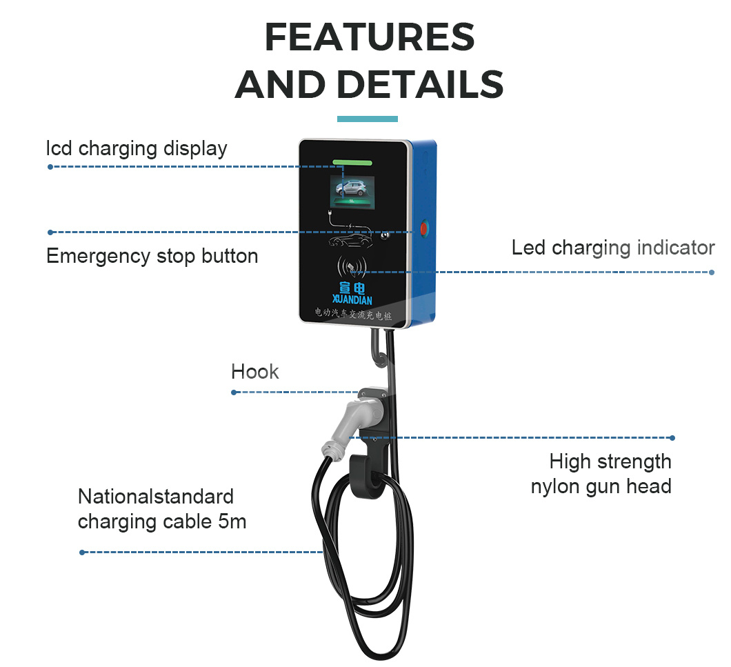 Fast Electric Car EV Charger Charging Station EV Charging Stations 50A Charger for Electric Cars